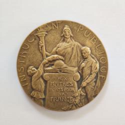 Médaille "Instruction publique, Aux maîtres morts pour la France", 1ère guerre mondiale