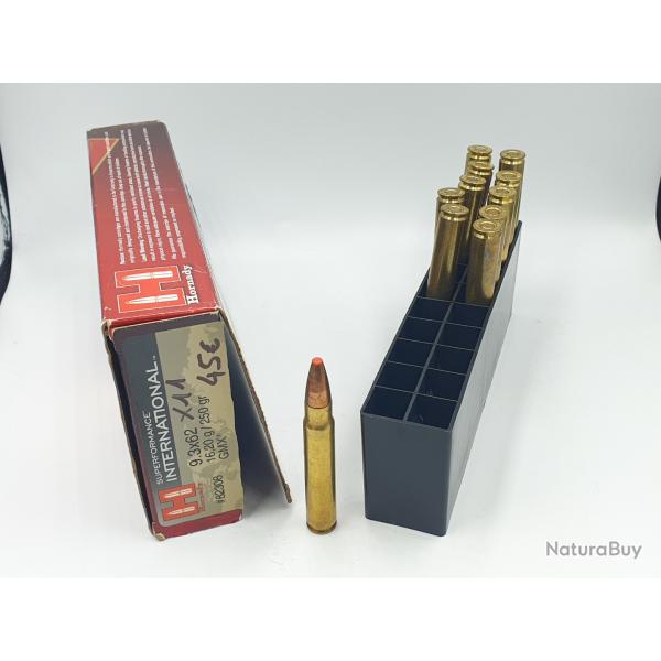 BOITE DE 11 MUNITIONS HORNADY SUPERFORMANCE INTERNATIONAL CAL.9.3X62