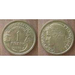 France 1 Franc 1939 Neuve Morlon Tete de Laurier Francs Frc Frcs