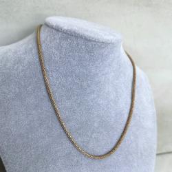 Chaine ancienne en or rose massif 18 carats - collier - raz de cou - maille rare