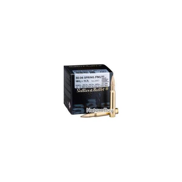 CARTOUCHE Sellier et Bellot 30-06 FMJ 180 grs 11.7g x50