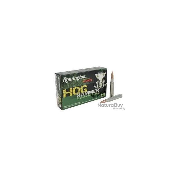 Cartouche REMINGTON calibre 30-06 HOG HAMMER 168grs x20