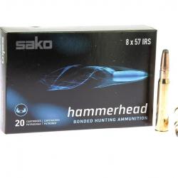 CARTOUCHES SAKO 8X57JRS HAMMERHEAD SP 200GR x20