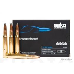 Cartouche SAKO 30-06 220grs HAMMERHEAD SP 14.3gr x20