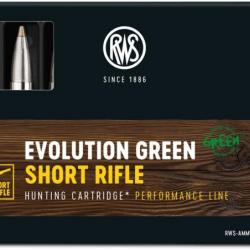 Cartouche RWS CTG calibre 308 WIN EVO GREEN SRPL 9g/139Ggrs x20