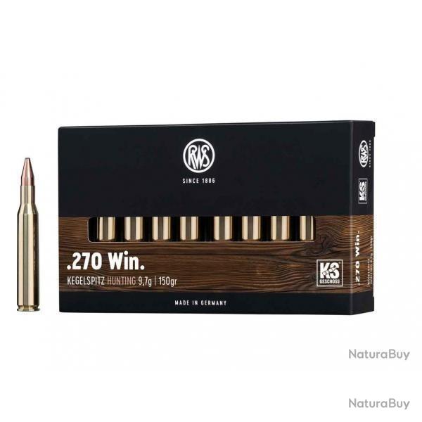 Cartouches RWS KS Calibre .270 Win 150grs / 9,7g x200