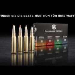 Cartouche RWS calibre 30-06 PERFORMANCE TEST PACK x20