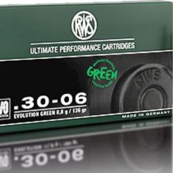 Cartouche RWS calibre 30-06 EVO GREEN 8.8g 136grs x20