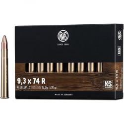 Cartouche RWS calibre 9.3X74R KS 16g 247grs x20
