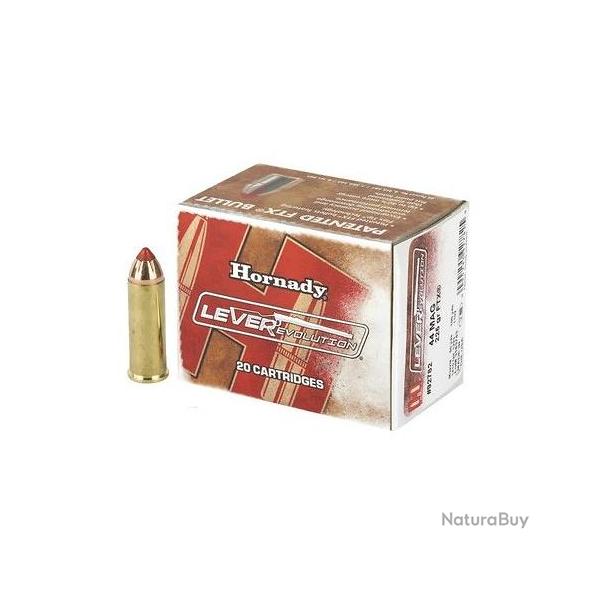 Cartouche HORNADY calibre 44MAG LEVER REVOLUTION 225grs FTX x20