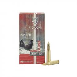 Cartouche FIOCCHI CALIBRE 222REM FMJHP 50Grs x50