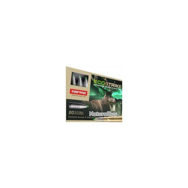 CARTOUCHE NORMA calibre 9.3X62 16.2G ECOSTRIKE SANS PLOMB 250grs x20