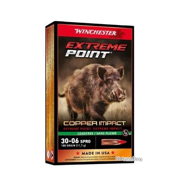 CARTOUCHE WINCHESTER 30-06 EXTREME POINT COOPER IMPACT 180GR SANS PLOMB x20