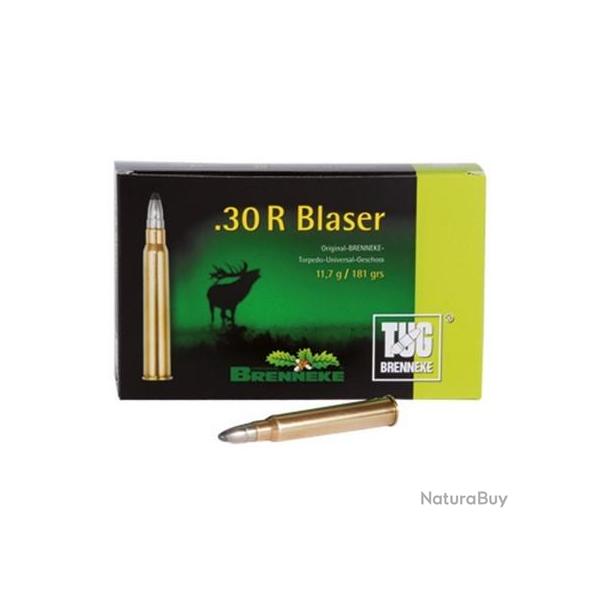 CARTOUCHES BRENNEKE calibre 30R BLASER TUG 181Grs 11.7 x20