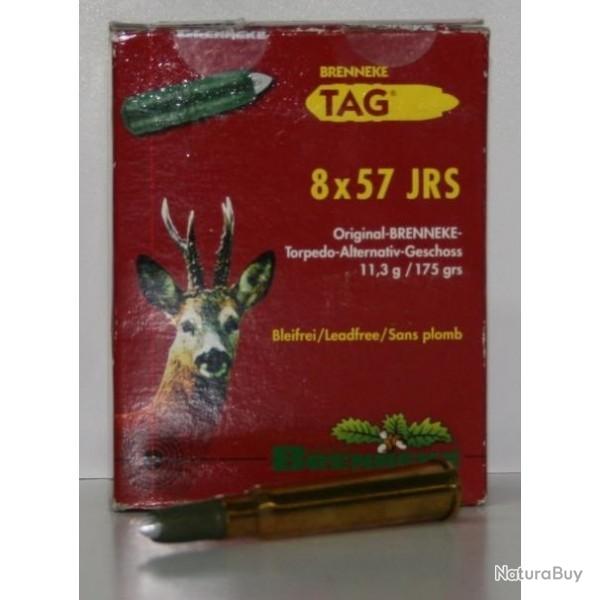 CARTOUCHES BRENEKKE calibre 8X57 JRS 11.3g 175grs x10