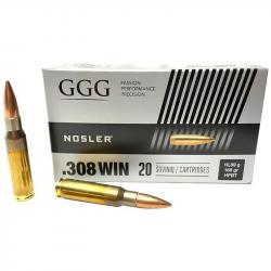 CARTOUCHE GGG 308WIN 168GR HPBT 168grs 10.89g x20