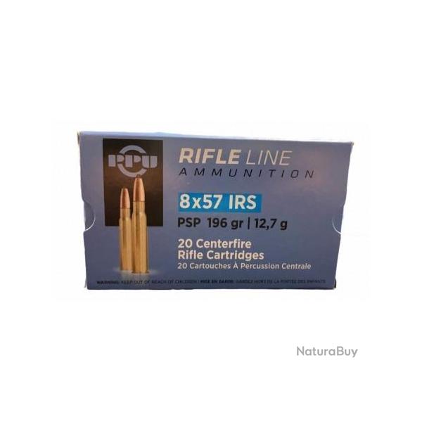 CARTOUCHE PPU calibre 8X57JRS PSP 196grs 12.7g x20