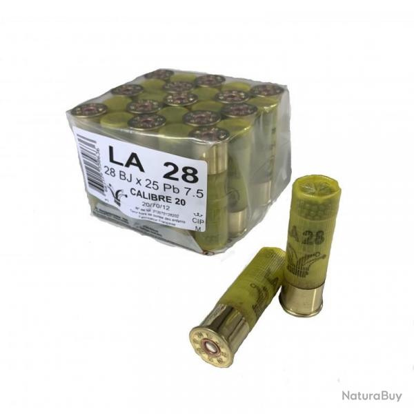 CARTOUCHE JOCKER calibre 20 LA 28 bg n8 FIBER x25