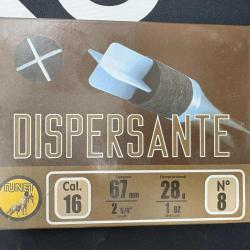 CARTOUCHES TUNET calibre 16/67mm DISPERSANTE n°8 x10