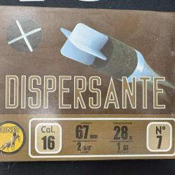 CARTOUCHES TUNET calibre 16/67 28g DISPERSANTE n°7 x10