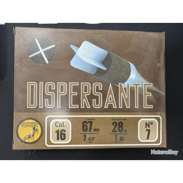 CARTOUCHES TUNET calibre 16/67 28g DISPERSANTE n7 x10