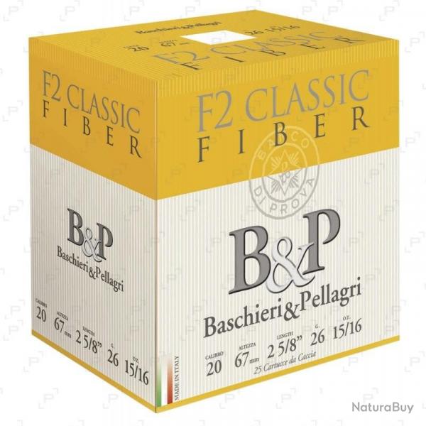 CARTOUCHE B&P f2 classic fiber calibre 20/67mm n6 26g x25