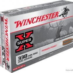 CARTOUCHE WINCHESTER Power-Point .338 WIN MAG 200gr x20