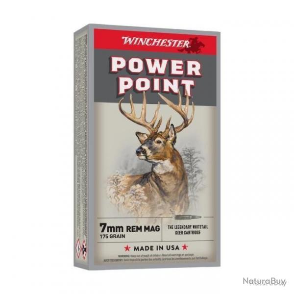 CARTOUCHES WINCHESTER 7MM REM MAG POWER-POINT - 175gr / x20