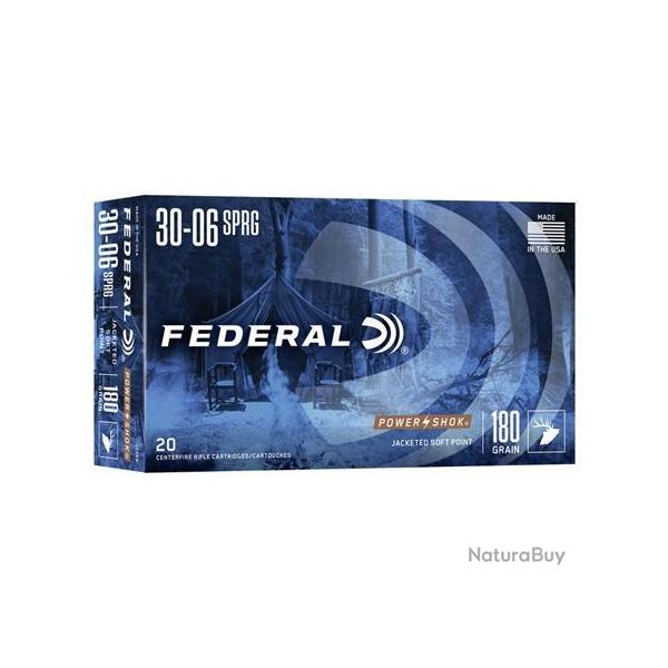 CARTOUCHE FEDERAL 30-06 180GR PS-SP POWER SHOK x20