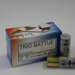 CARTOUCHE JOCKER TRIO BATTUE 33g calibre 12/70 bourre piston n°6/7/8 x12