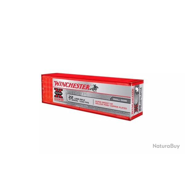 CARTOUCHE WINCHESTER SUPER-X COPPER PLATED LHP CALIBRE 22LR 37GR X 100