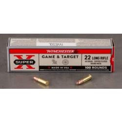 CARTOUCHE WINCHESTER SUPER-X CALIBRE 22LR 40GR COPPER PLATED LRN X 100