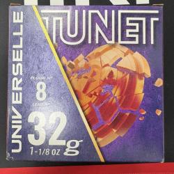 CARTOUCHE TUNET UNIVERSELLE US calibre 12/70 32g n°8 x25