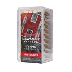 CARTOUCHE HORNADY CALIBRE 17 HMR 17GR V-MAX X50