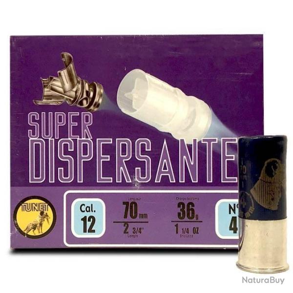 CARTOUCHES TUNET SUPER DISPERSANTE calibre 12/70 36g bourre dispersante n4 x10