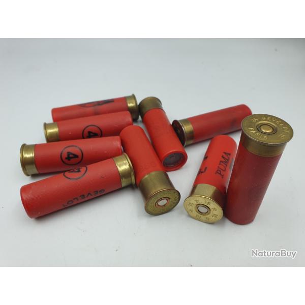 LOT DE 8 CARTOUCHES CALIBRE 16