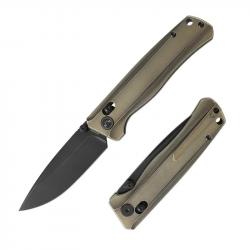 Couteau CMB Made Knives Braveman Lame Acier S35VN Manche Titane Bronze IKBS Axis Lock CMB17C
