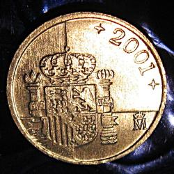 Espagne piece de 1 peseta 2001  superbe