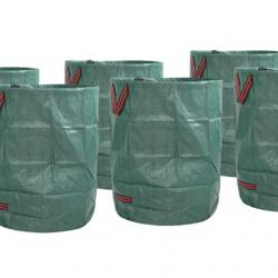 Sacs à déchets de jardin 12 pcs vert 66 x 66 x 83,5 cm polypropylène pliable pratique rangement