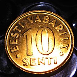 Estonie piece de 10 cents 1998 bronze superbe