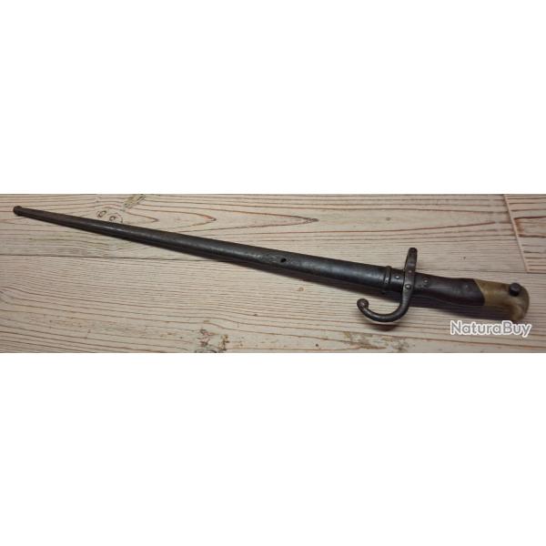 Baonnette Gras M1874 "Tulle 1880" fourreau au numro
