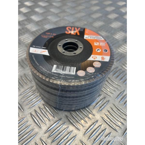 10 x disques a lamelles abrasif 125 mm 22 mm grain de 120 ponage Silex