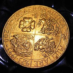 italie , 200 lires commemorative 1993 (aeronautica militaire) ttb