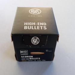 50  ogives RWS Scorion 168gr HPBT - 308, 300 sav, 30-284, 300 winch mag...