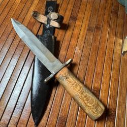 COUTEAU POIGNARD DE COMBAT DE TRANCHÉE LAME DATÉE 1928 FOURREAU EICKHORNE SOLINGEN