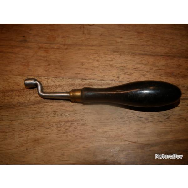 Cl dmonte chemine manche en Ebne provenant du coffret d'un fusil de luxe