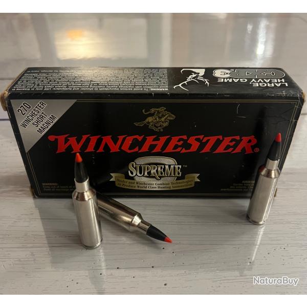 LOT DE 49 MUNITIONS 270WSM  WINCHESTER ACCUBOND 140GR