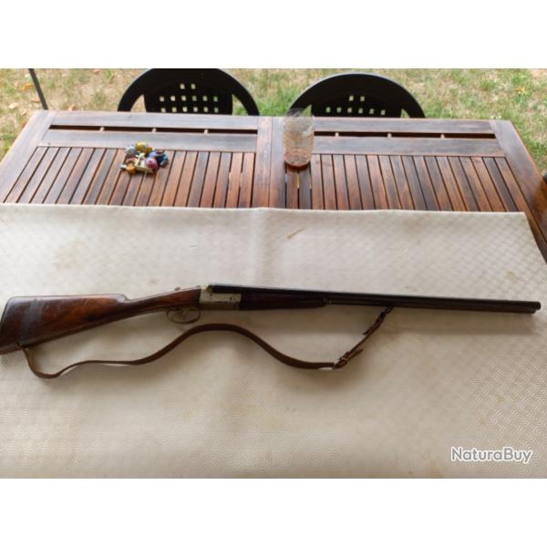 Fusil juxtapos calibre 16 et munitions