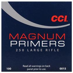 AMORCES CCI LARGE RIFLE MAGNUM 250 BOITE 100