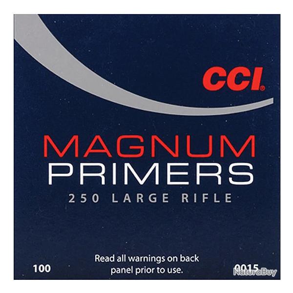 AMORCES CCI LARGE RIFLE MAGNUM 250 BOITE 100